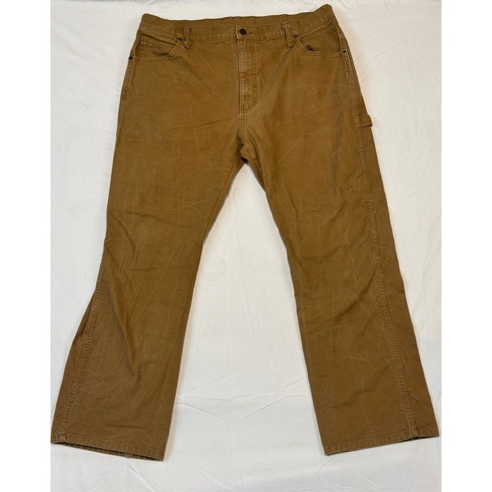 Dickies Mens Brown Duck Canvas Carpenter Pants Workwear Utility 38x29